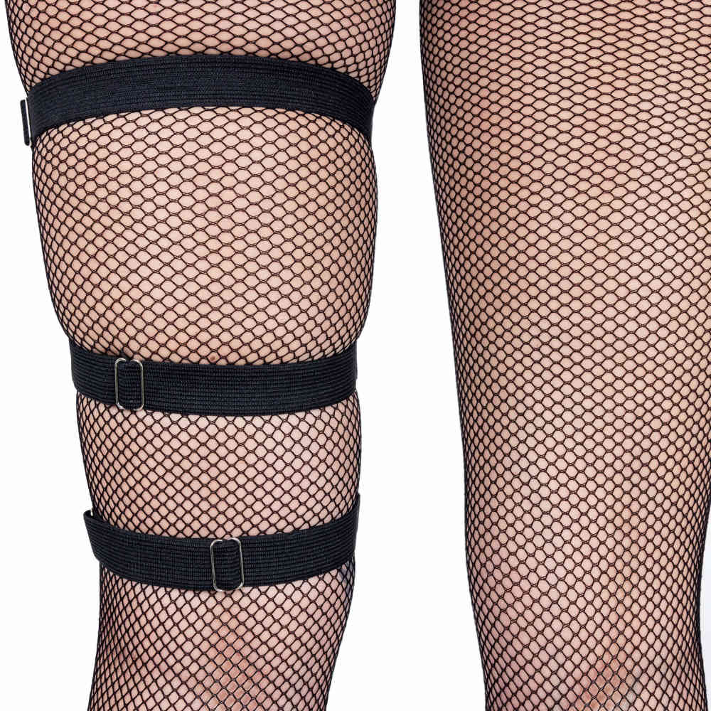 Heartless - Pentagram Thigh Harnais de jambe - Noir
